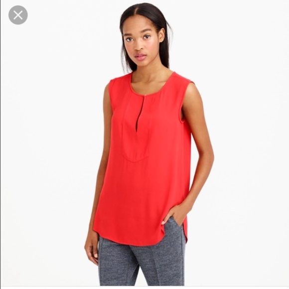 J. Crew Tops - 🔥1-DAY SALE🔥J. Crew Red Sleeveless Blouse